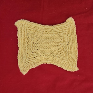 Handmade Crocheted Coaster, 100% Cotton Yarn, Yellow