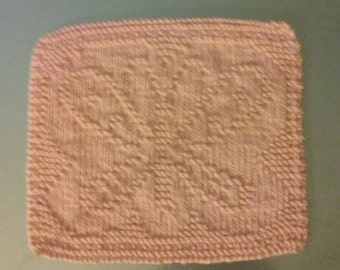 100% Cotton Knitted Dishcloth, Handmade