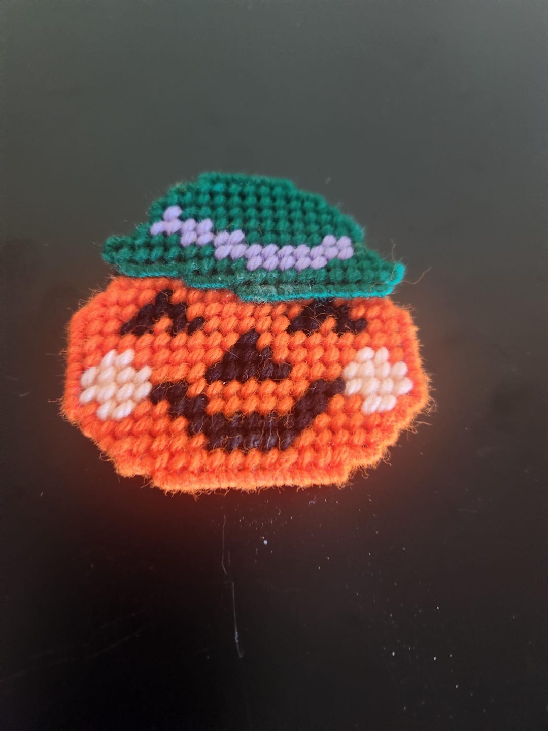 Plastic Canvas Halloween Jack O' Lantern W/hat Magnet - Etsy