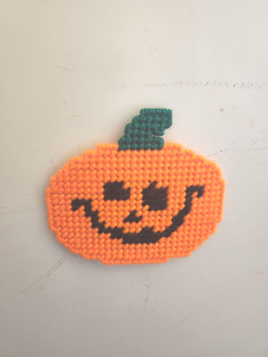 Halloween Magnet - Jack O Lantern in Plastic Canvas - Etsy