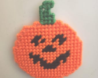 Halloween Magnet - Jack O Lantern in Plastic Canvas - Etsy
