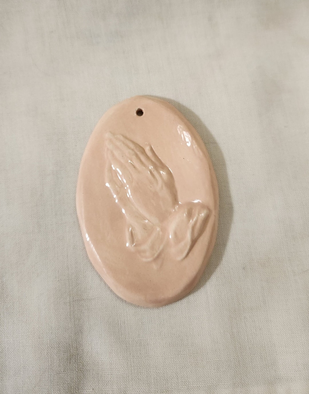 Ceramic Christmas Ornament Praying Hands Etsy
