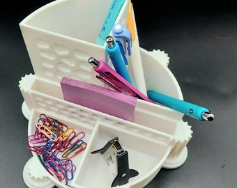 Colosseum-Inspired Desk Organizer - White Desk Pencil Holder
