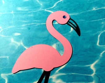 Pink Flamingo Scrapbooking Embellishments, card making, paper crafting, ephemera, junk journal