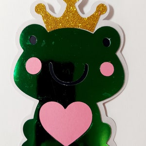 Frog Prince Embellishment for Scrapbooking or Card Making and other Paper Crafting Projects