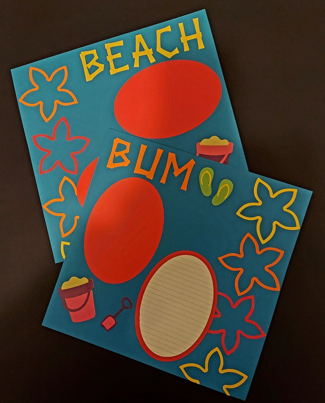 Beach Bum Scrapbook 12x12 Two Page Layout, Premade Scrapbook Layout ...