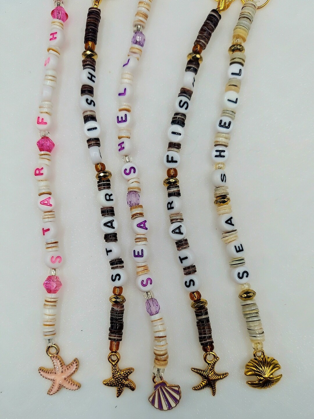 Summer Key Chains, Beach Themed Key Chains, Beaded Zipper Pulls, Travel ...