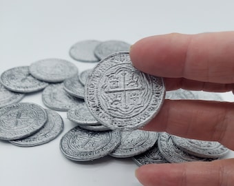Handcrafted "Pieces of Eight" Silver Coin Set (5 Coins)