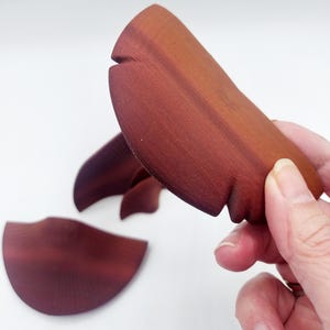 Dark Wooden Rainbow Mushroom Shelf, Mushroom Shelves (set of 3), Polypore Shelves for your home, 3D Printed Oyster Mushroom Shelf Set