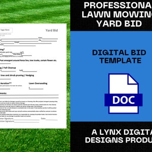 Gras maaien Biedingsfactuur downloaden ︱Voorstel ︱Raming ︱Overeenkomst ︱Sjabloon | Eenvoudig contract