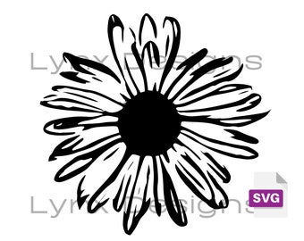 Daisy SVG, Daisy Flower SVG, Outline Daisy SVG, Spring svg, summer, Flower svg, Simple Daisy svg