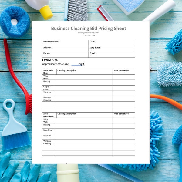 Residential Cleaning Proposal Etsy