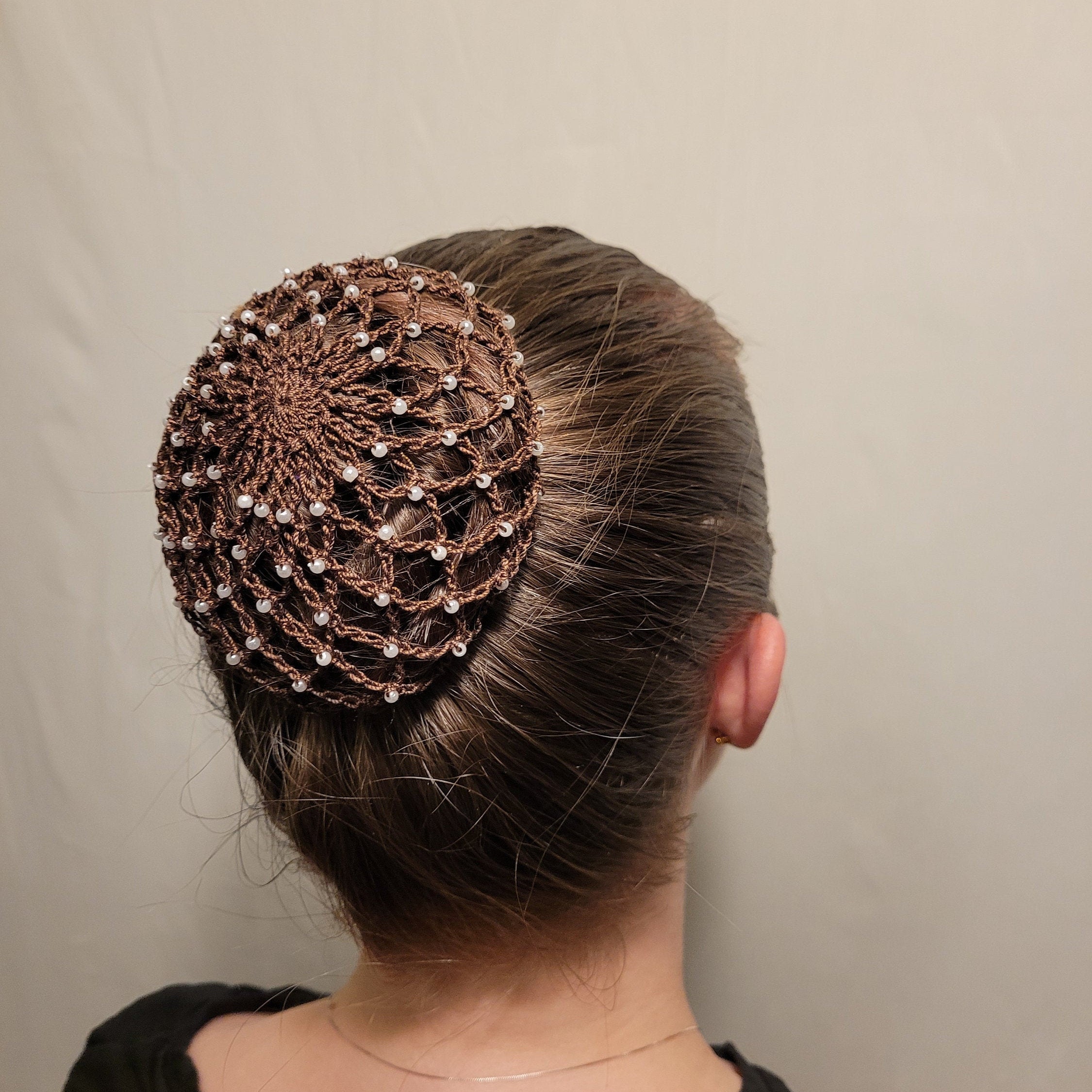  Bun Cover Hair Holder, Hand Crafted Hair Clip. this