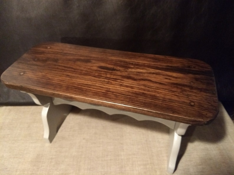 Small Wood Bench Solid Rustic Wood Bench Small Bench - Etsy
