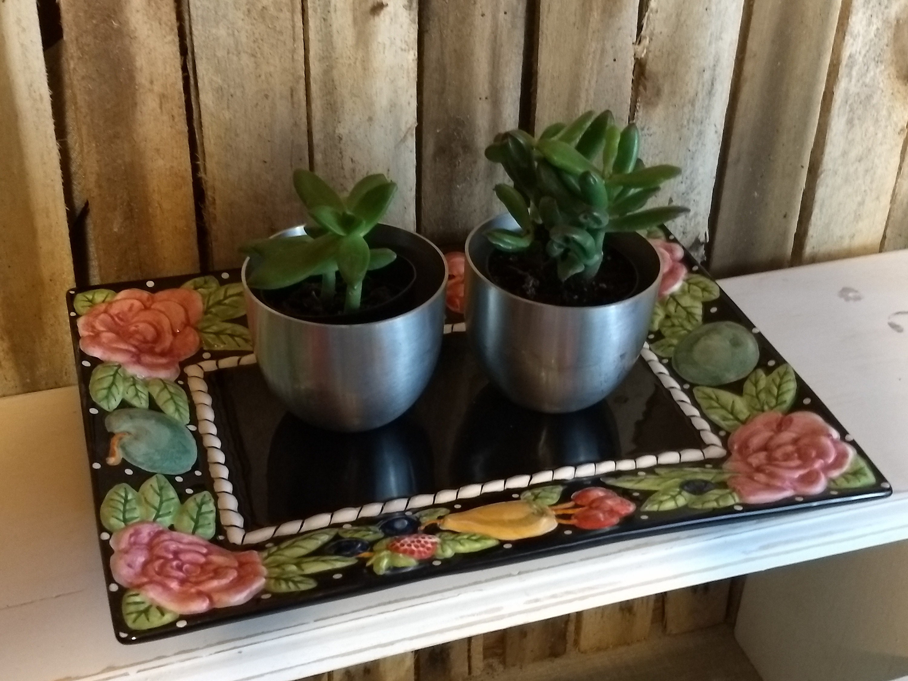 Lovely Centerpiece Plate Plant Plate Serving Plate Plant Etsy UK