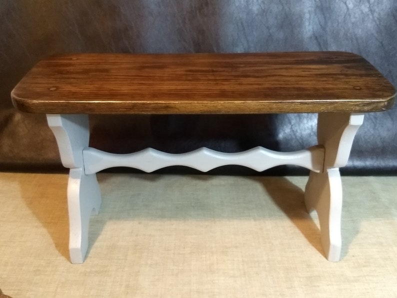 Small Wood Bench Solid Rustic Wood Bench Small Bench - Etsy