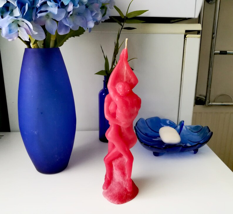 Lovers candle loving couple candle in solid red wax. Lovers Etsy