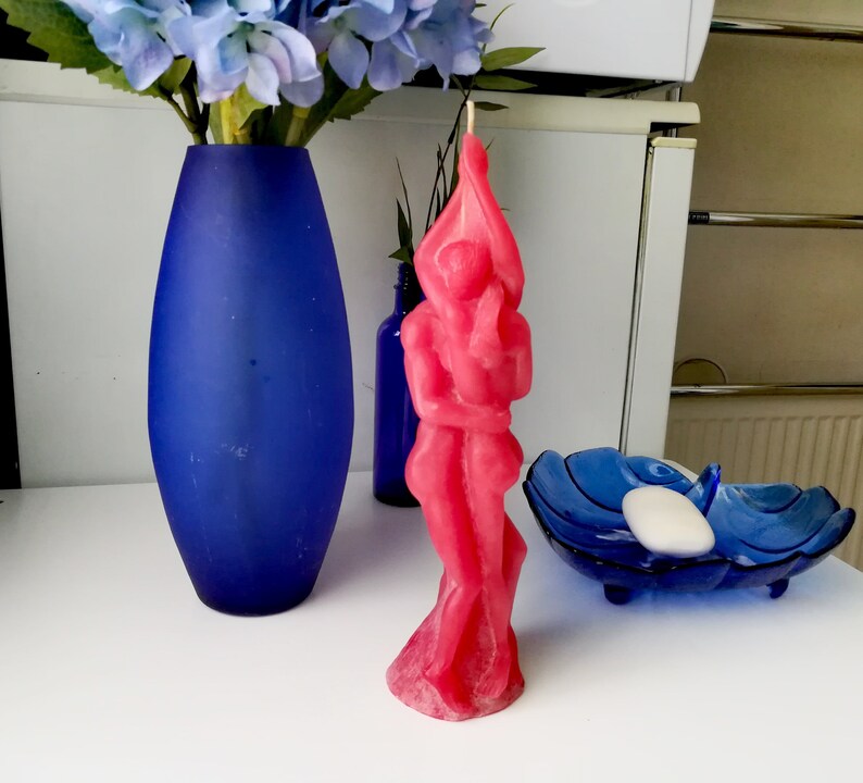 Lovers candle loving couple candle in solid red wax. Lovers Etsy
