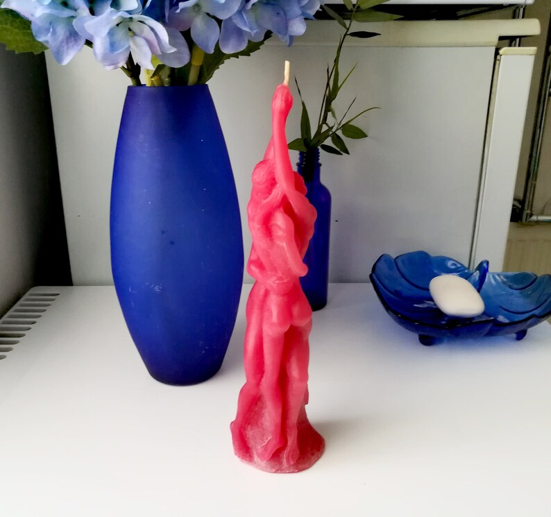 Lovers candle loving couple candle in solid red wax. Lovers Etsy