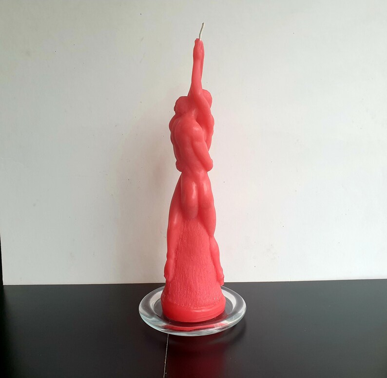Lovers candle loving couple candle in solid red wax. Lovers Etsy