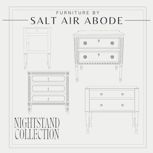 Premium AutoCAD Furniture: 4 Blocks, 2D Furniture Blocks for Architects, AutoCAD for Interior Design, Classic Nightstand, CAD Blocks