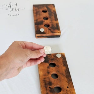 Mini Washer Toss Game: Reclaimed Wood Bar Game, Tabletop Fun
