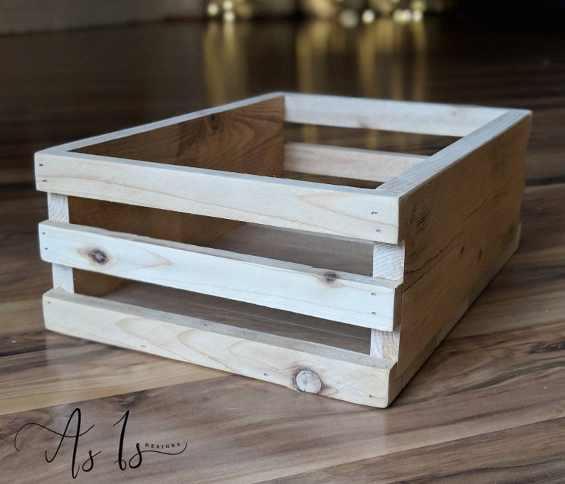 Wood Storage Crate, Farmhouse Decor, Wooden Soap Display, Bathroom Caddy, Desk Supply Organizer, Craft Room, Spring, Mothers Day Father Gift image 4