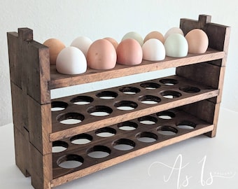 Egg Crate Storage, Reclaimed Wood Chicken Egg Holder, Quail, Farm Fresh Stand, Coffee Pods Holder, Kitchen Shelf, Spring, Mothers Day Father