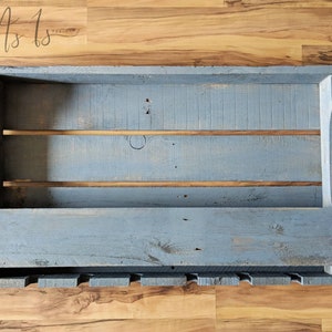 Reclaimed Wood Wine Rack with Glass Hanger: Rustic Farmhouse Bar image 5