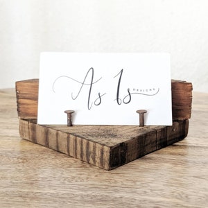 Rustic Industrial Business Card Holder, Men's Business, Boss Office Coworker, Teacher Present, Boss Day, Spring Clean, Mothers Father Gift image 1