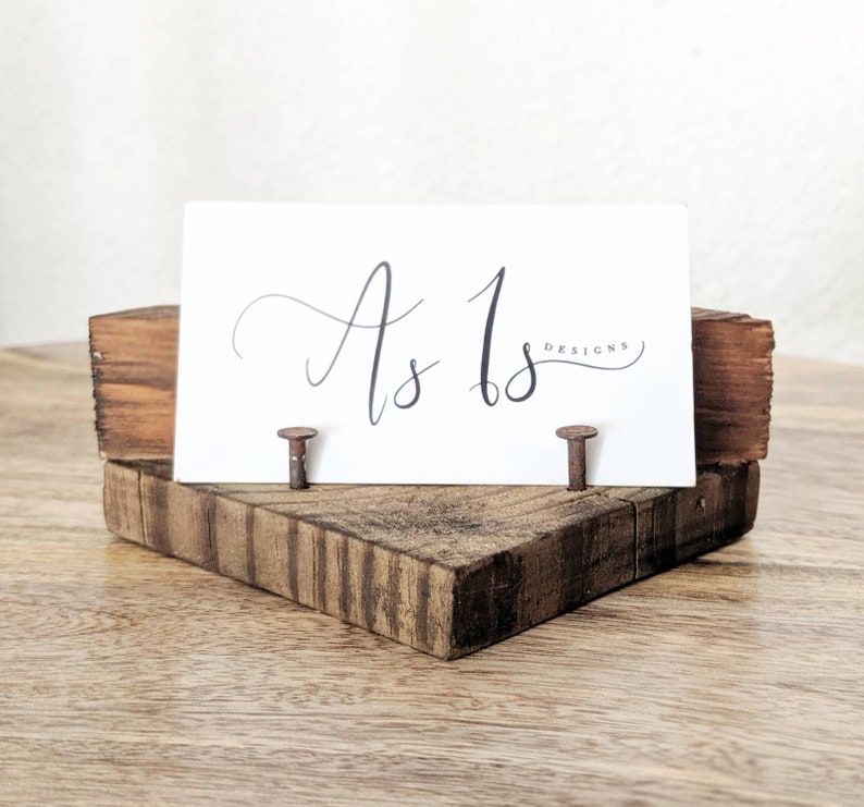 Rustic Industrial Business Card Holder, Men's Business, Boss Office Coworker, Teacher Present, Boss Day, Spring Clean, Mothers Father Gift image 1