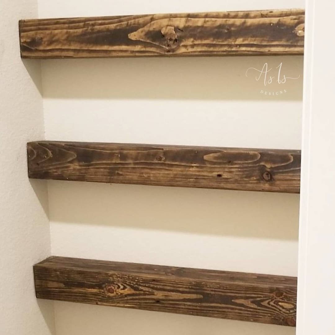 Reclaimed Wood Floating Shelves: Rustic Farmhouse Decor - Etsy