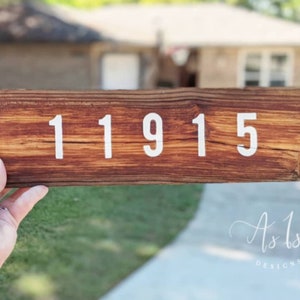 Reclaimed Wood House Number Sign: Rustic Painted Address Plaque