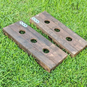 Juego de mesa de lavado, lanzamiento de aros de madera rústica, recepción de boda al aire libre, fiesta en el portón trasero, fútbol deportivo, accesorios para el patio trasero, entretenimiento