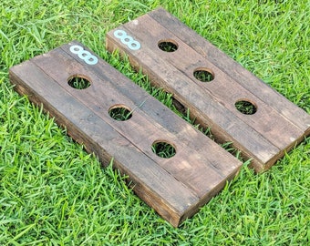 Washer Board Game Set, Rustic Wood Ring Toss, Outdoor Wedding Reception, Tailgate Party, Sports Football, Spring, Mothers Day Father Gift