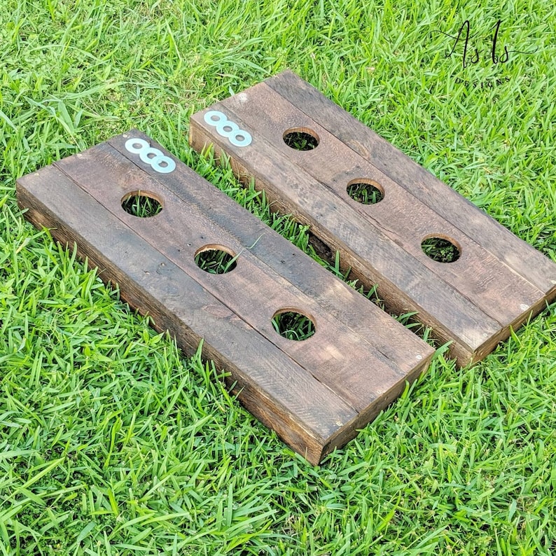 Washer Board Game Set Rustic Wood Ring Toss Outdoor Wedding Etsy