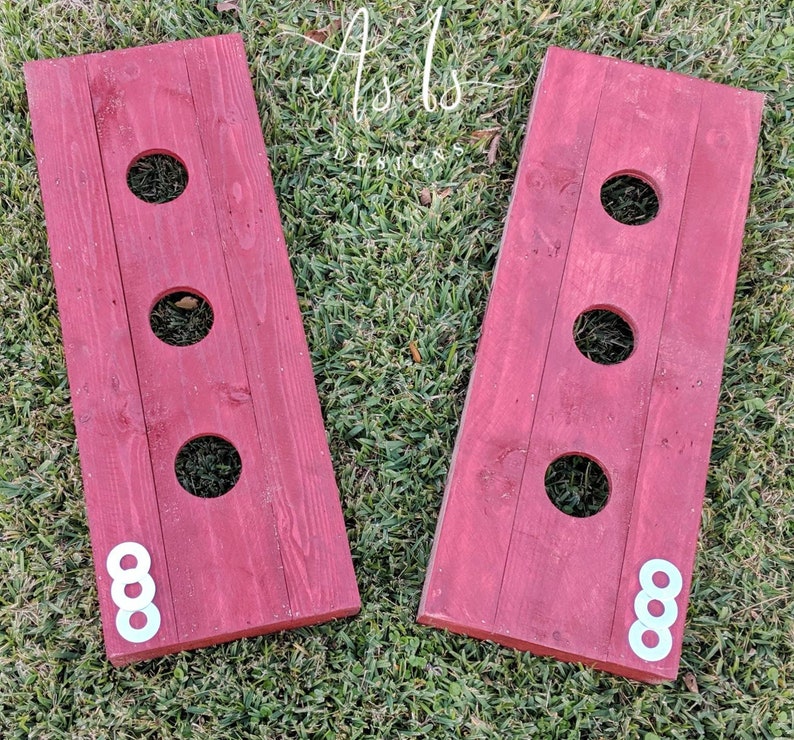 Washer Board Game Set Rustic Wood Ring Toss Outdoor Wedding Etsy