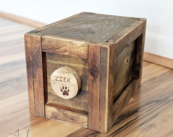 Erinnerungsbox aus Holz, Schattenbox aus Holz, Urnen-Andenken, rustikaler Bilderwürfel, Hochzeitsandenken, Erinnerungsgeschenk, Frühling, Muttervater