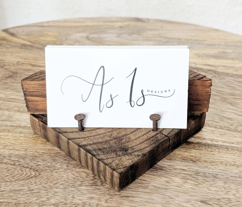 Rustic Industrial Business Card Holder, Men's Business, Boss Office Coworker, Teacher Present, Boss Day, Spring Clean, Mothers Father Gift image 5