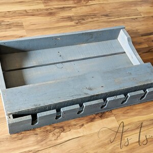 Reclaimed Wood Wine Rack with Glass Hanger: Rustic Farmhouse Bar image 7
