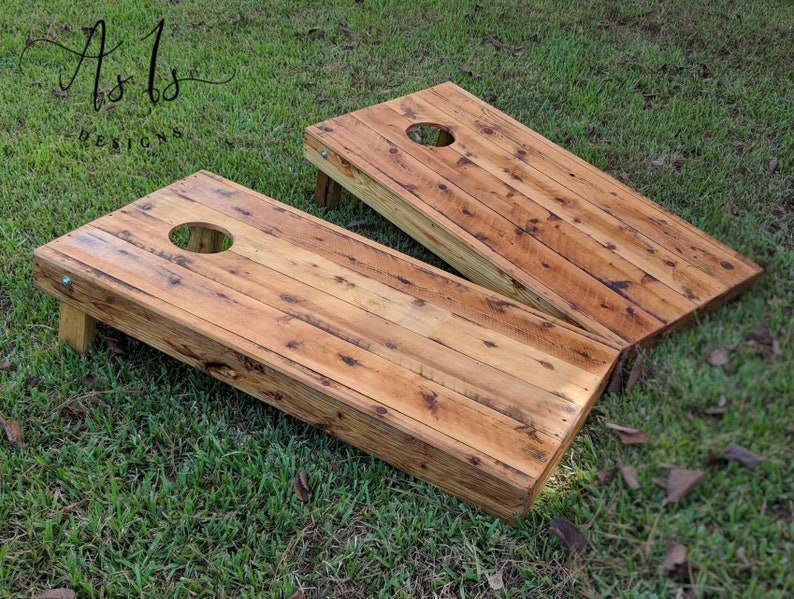 Solid Wood Cornhole Game Regulation Cornhole Bean Bag Etsy