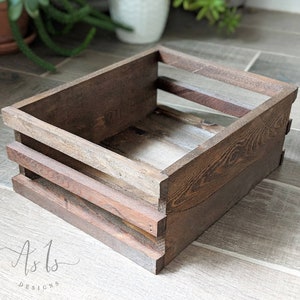 Wood Storage Crate, Farmhouse Decor, Wooden Soap Display, Bathroom Caddy, Desk Supply Organizer, Craft Room, Spring, Mothers Day Father Gift image 1