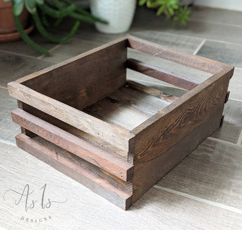 Wood Storage Crate Farmhouse Decor Wooden Soap Display Bathroom Caddy Desk Supply Organizer Craft Room Baby Shower Wedding