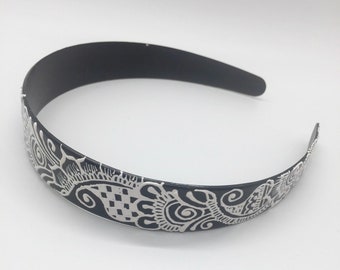 Handmade Henna Design Headband, 1 inch