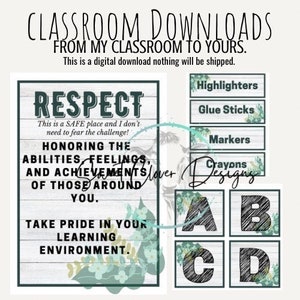 Nature Classroom Labels and Rules