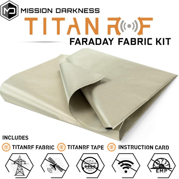 Mission Darkness TitanRF Faraday Fabric Kit - RF Shielding Material - Multiple Sizes Available