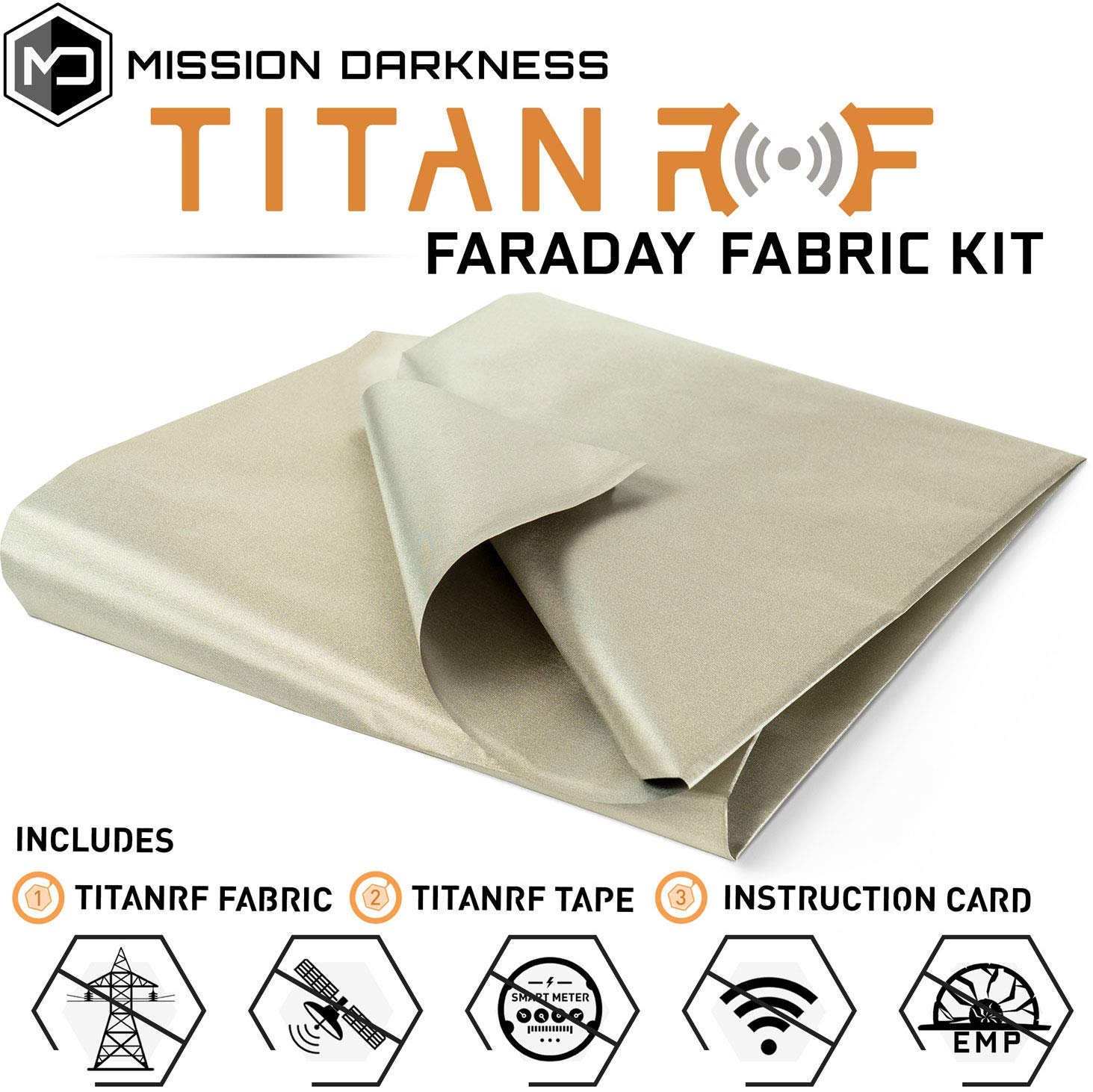Faraday Fabric Faraday Blanket eMf Protection Faraday Cloth Faraday Cage eMf  Blanket Fabric Radiation Meter Router Cover 5g Meter Cover WiFi Blocker (55  Inch X 46 Inch)