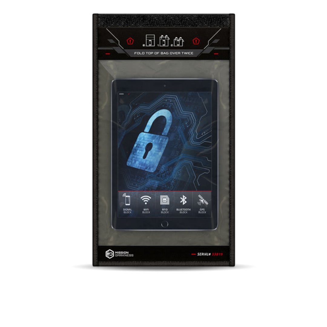 Mission Darkness Window Faraday Bag for Phones - Device Shielding for Law Enforcement, Military, Executive Privacy, Travel 