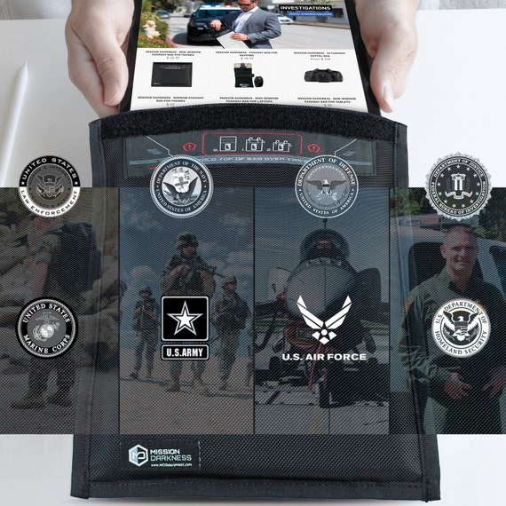 Mission Darkness Non-Window Faraday Bag for Laptops // Device Shielding for  Law Enforcement & Military, Executive Privacy, Travel & Data Security