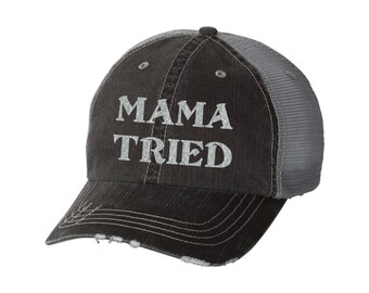 Mama Tried Distressed Glitter Ladies 